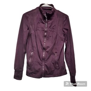 TANGERINE (Small) Full Zip Athletic Track Jacket Purple